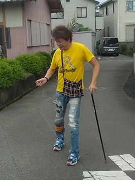 「Printstar（プリントスター）のアイテム」を使った、under5100さん（メンズ・181cm）の秋コーディネート