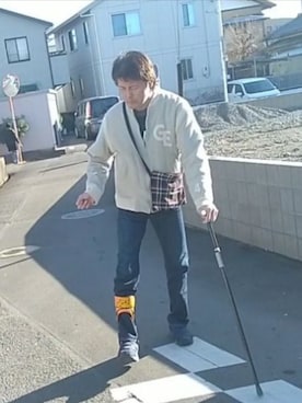 「ウォーキングスタイル」｜「アイテム（スタジャン）」を使った、under5100さん（メンズ・181cm）の冬コーディネート