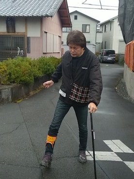 「アイテム（MA-1）」を使った、under5100さん（メンズ・181cm）の冬コーディネート