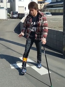 「A BATHING APE（アベイシングエイプ）のアイテム（ジャケット/アウター）」を使った、under5100さん（メンズ・181cm）の春コーディネート