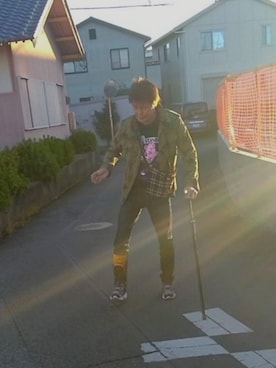 「アイテム（スウェット）」を使った、under5100さん（メンズ・181cm）の秋コーディネート