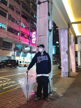 「JJJJound（ジョウンド）のアイテム」を使った、acwwaiさん（メンズ・181cm）の冬コーディネート