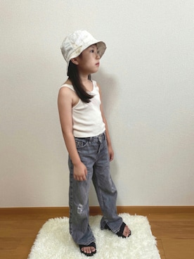 「アイテム（サンダル）」を使った、かわしまさん（キッズ・110cm）の夏コーディネート
