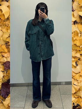 信頼も高い UNIQLO ユニクロダークグリーン セット パンツ & デニムジャケット ジャケット・アウター