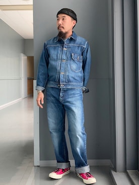 「EU,US CONVERSE（イーユーユーエスコンバース）のアイテム」を使った、えんどうさん（メンズ・165cm）の夏コーディネート