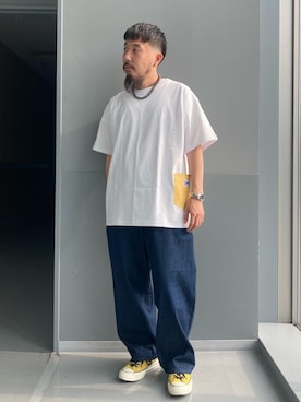 「EU,US CONVERSE（イーユーユーエスコンバース）のアイテム」を使った、えんどうさん（メンズ・165cm）の夏コーディネート