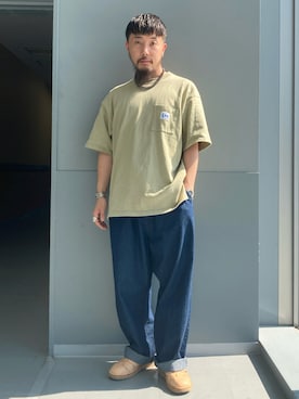 「Danner（ダナー）のアイテム（サンダル）」を使った、えんどうさん（メンズ・165cm）の夏コーディネート
