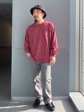 「アイテム（モカシン/デッキシューズ）」を使った、えんどうさん（メンズ・165cm）の夏コーディネート