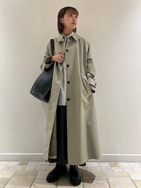 「Aラインスカート」｜新谷さん（レディース・157cm）の秋コーディネート