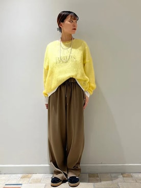 「SHIPS（シップス）のアイテム（トップス）」を使った、新谷さん（レディース・157cm）の春コーディネート