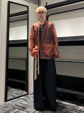 「アイテム（ローファー）」を使った、てんまさん（メンズ・178cm）の夏コーディネート