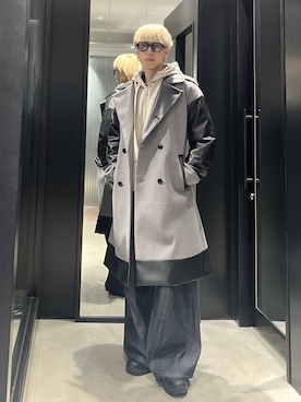「アイテム（トレンチコート）」を使った、てんまさん（メンズ・178cm・20代）の冬コーディネート