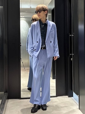 「HARE（ハレ）のアイテム（テーラードジャケット）」を使った、てんまさん（メンズ・178cm）の春コーディネート