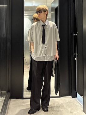 「HARE（ハレ）のアイテム（バッグ）」を使った、てんまさん（メンズ・178cm）の春コーディネート