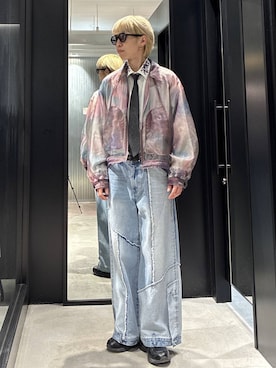 「HARE（ハレ）のアイテム（ブルゾン）」を使った、てんまさん（メンズ・178cm）の春コーディネート