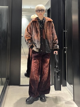 「アイテム（トートバッグ）」を使った、てんまさん（メンズ・178cm・20代）の冬コーディネート