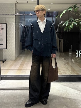 「HARE（ハレ）のアイテム（バッグ）」を使った、てんまさん（メンズ・178cm）の秋コーディネート