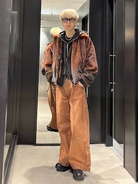 「アイテム（パーカー）」を使った、てんまさん（メンズ・178cm・20代）の冬コーディネート