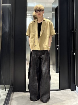 「HARE（ハレ）のハギキリカエデニムパンツ(HARE)（デニムパンツ、ブラック系）」を使った、てんまさん（メンズ・178cm）の夏コーディネート
