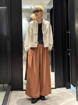 「HARE（ハレ）のアイテム（デニムジャケット）」を使った、てんまさん（メンズ・178cm）の春コーディネート