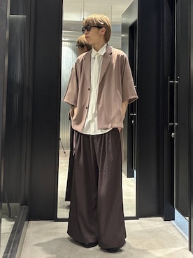 「HARE（ハレ）のアイテム（テーラードジャケット）」を使った、てんまさん（メンズ・178cm）の春コーディネート