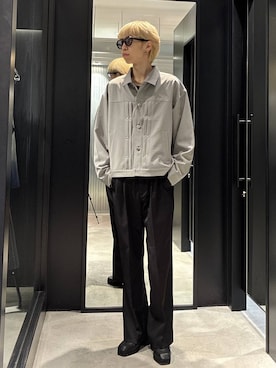 「HARE（ハレ）のアイテム（スラックス）」を使った、てんまさん（メンズ・178cm）の春コーディネート