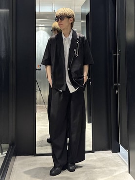 「HARE（ハレ）のアイテム（スラックス）」を使った、てんまさん（メンズ・178cm）の夏コーディネート
