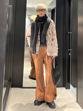 「アイテム（カーディガン/ボレロ）」を使った、てんまさん（メンズ・178cm・20代）の冬コーディネート