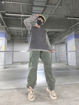 「OSHKOSH（オシュコシュ）のアイテム（トップス）」を使った、よぅた   相互さん（メンズ・165cm）の秋コーディネート