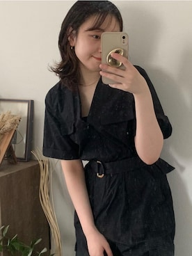 「ZARA（ザラ）のアイテム（オールインワン・サロペット）」を使った、’𝒔さん（レディース・159cm）の夏コーディネート