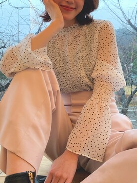 「snidel」｜「アイテム（ブーティ）」を使った、cocoさん（レディース・163cm）の秋コーディネート