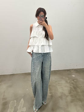 「HEIREN（ヘイレーン）のアイテム」を使った、きよさん（レディース・162cm）の夏コーディネート
