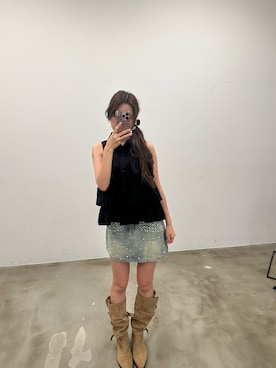 「HEIREN（ヘイレーン）のアイテム」を使った、きよさん（レディース・162cm）の夏コーディネート