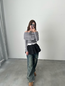 「VIOLETTA（ヴィオレッタ）のアイテム」を使った、きよさん（レディース・162cm）の冬コーディネート