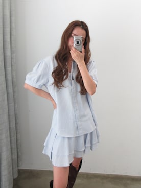 「HEIREN（ヘイレーン）のアイテム」を使った、きよさん（レディース・162cm）の夏コーディネート