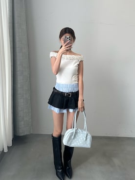「HEIREN（ヘイレーン）のアイテム」を使った、きよさん（レディース・162cm）の夏コーディネート