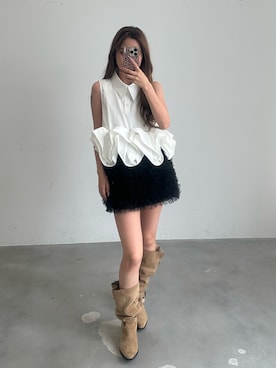 「HEIREN（ヘイレーン）のアイテム」を使った、きよさん（レディース・162cm）の夏コーディネート