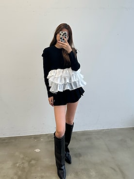 「HEIREN（ヘイレーン）のアイテム」を使った、きよさん（レディース・162cm）の秋コーディネート