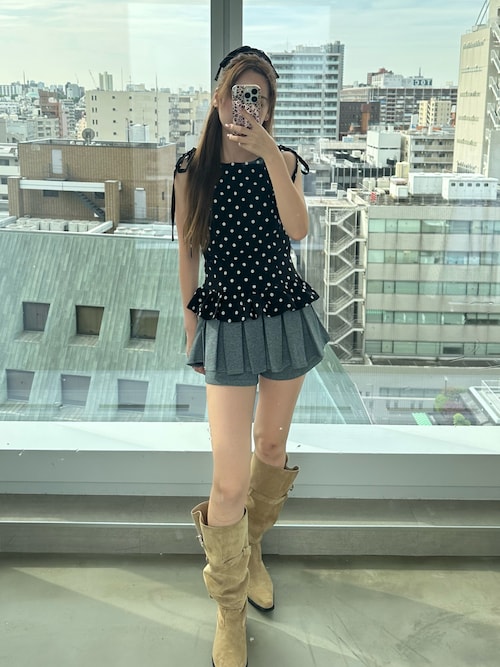 プリーツミニスカパン