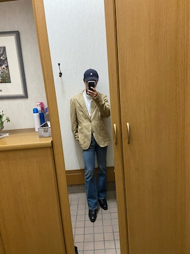「BEAMS LIGHTS（ビームスライツ）のアイテム（ジャケット/アウター）」を使った、右投げ右打ちさん（メンズ・167cm）の春コーディネート
