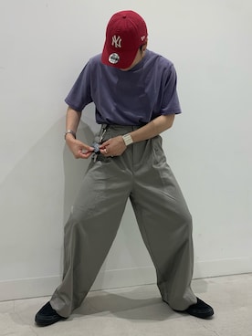 じゅんやさんの「チノタックワイドパンツ」を使ったコーディネート