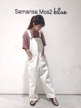 「ehka sopo（エヘカソポ）のアイテム（サロペット/オーバーオール）」を使った、miriさん（レディース・153cm）の夏コーディネート