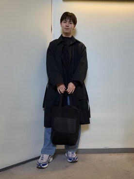 「GU（ジーユー）のアイテム（スウェット、ブラック系）」を使った、とーゆさん（メンズ・170cm）の秋コーディネート