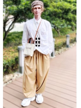 「KARL LAGERFELD（カールラガーフェルド）のアイテム」を使った、shoutatthedevilさん（メンズ・173cm）の夏コーディネート