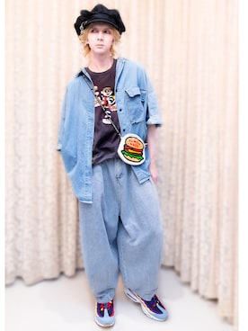 「jeans（ジーンズ）のアイテム」を使った、shoutatthedevilさん（メンズ・173cm）の秋コーディネート