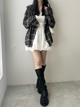「WEGO（ウィゴー）のアイテム」を使った、Junoさん（レディース・162cm）の夏コーディネート
