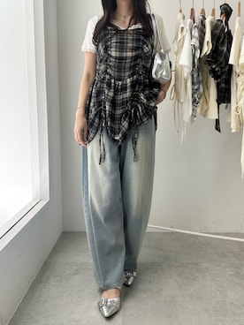 「アイテム（パンプス）」を使った、Junoさん（レディース・162cm）の夏コーディネート