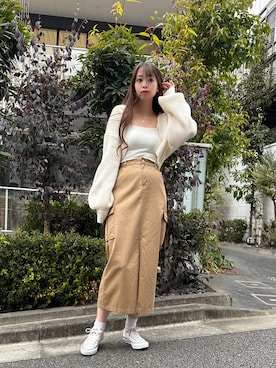 「ほめられ本命コーデ」｜「アイテム（キャミソール）」を使った、Junoさん（レディース・162cm）の冬コーディネート