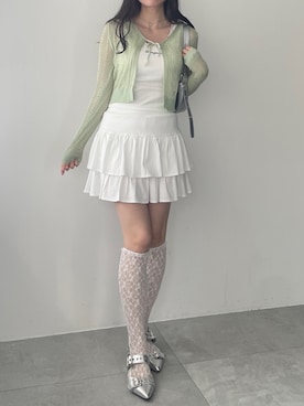 「アイテム（タンクトップ）」を使った、Junoさん（レディース・162cm）の秋コーディネート