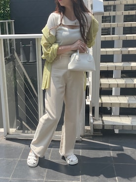 「WC（ダブル シー）のアイテム（バッグ）」を使った、Junoさん（レディース・162cm）の夏コーディネート